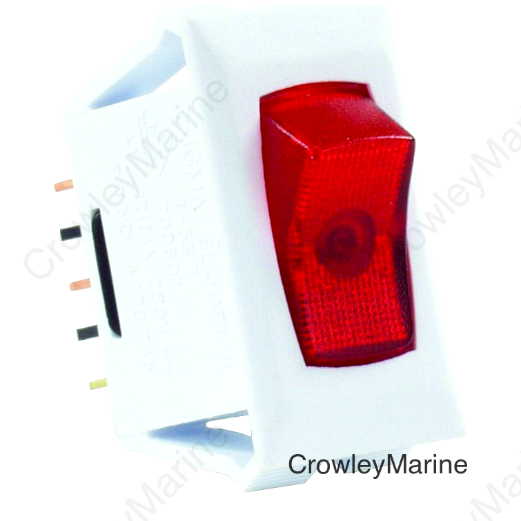 ILLUMINTED 12V/ON/OFF SW RD/WH