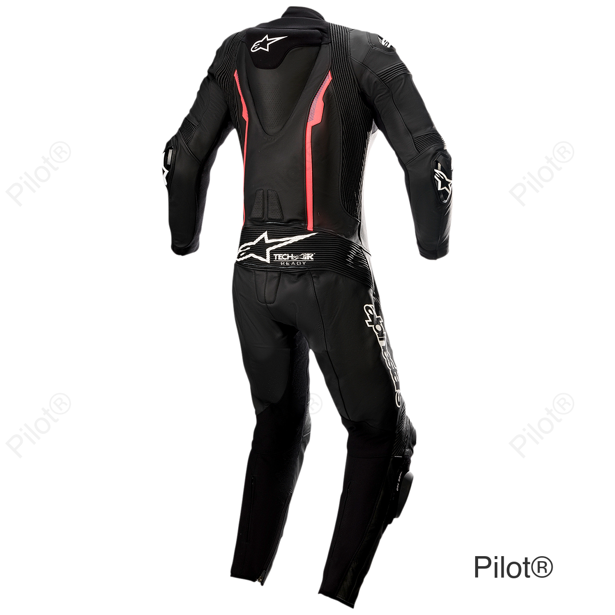 Stella Missile v2 1-Piece Leather Suit - Black/Pink - US 2 / EU 38