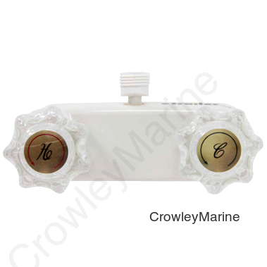 SHOWER VALVE W/VAC BRKR,4", 2 KNOB, 1/4 TURN, PL (RV0000662)