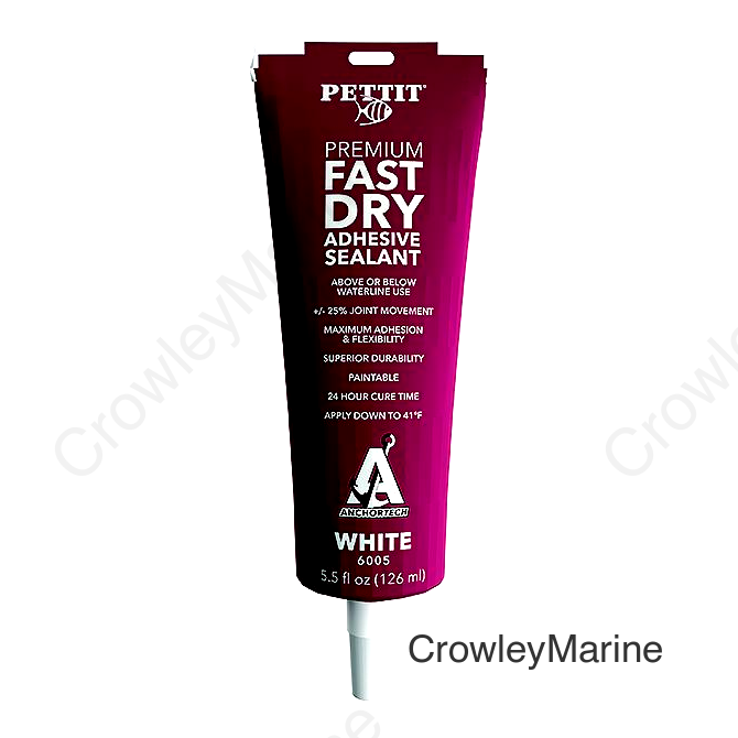 Pettit 6005T Anchortech Premium Fast Dry Adhesive Sealant, 4.8 oz., White