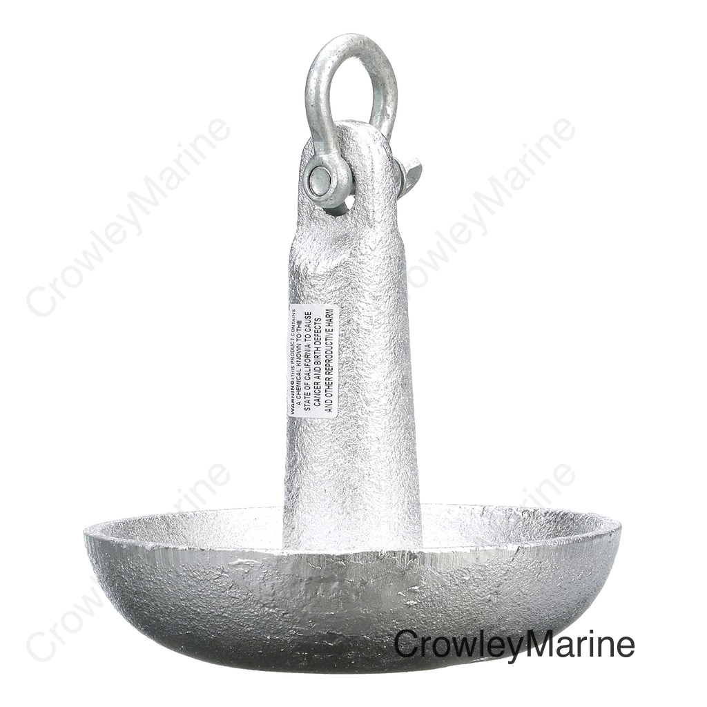 Seachoice Mushroom Anchor, Cast Iron, Aluminum-Painted, Silver, 10 Lbs., Boats Up to 12 Ft. Long