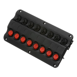 Seachoice LED 12V 8-Switch Distibution Panel, Pre-Wired, Boat Panel Mount thumbnail-6