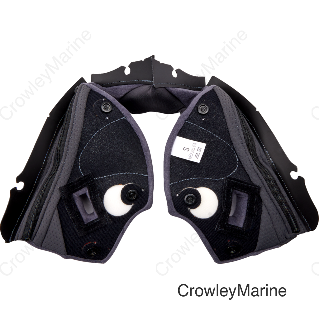 Pista GP RR Cheek Pads - Gray/Yellow - Small