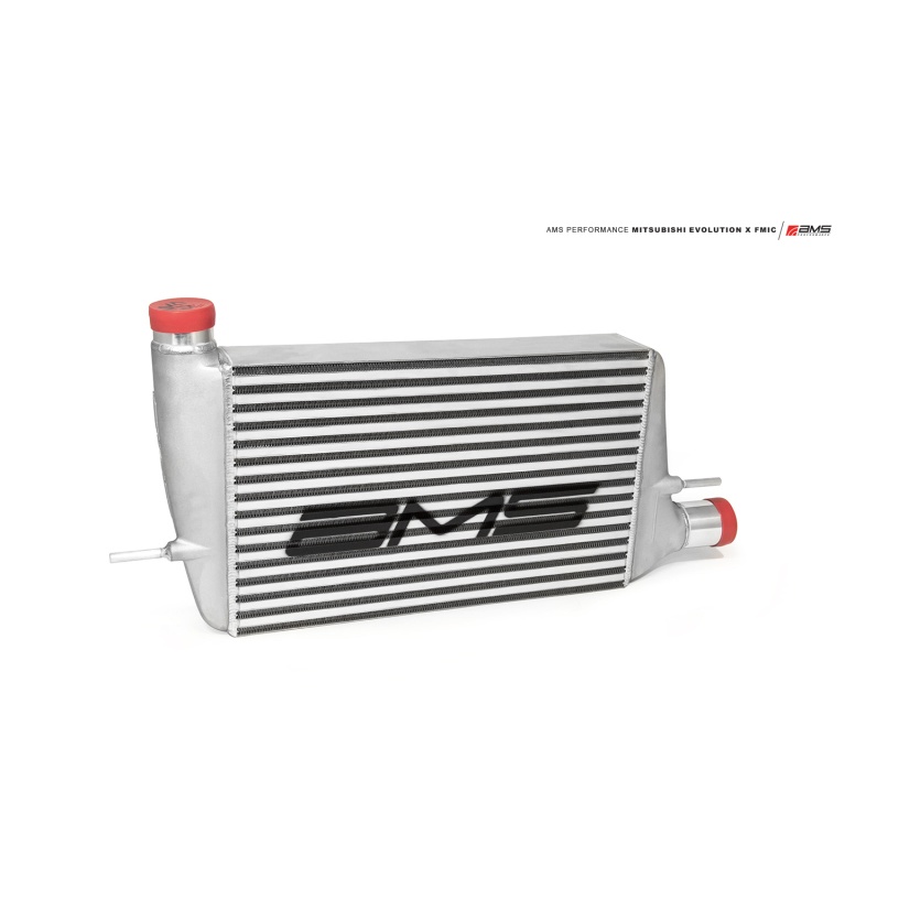 AMS Performance 08-15 Mitsubishi EVO X Front Mount Intercooler w/Modular Cast End Tanks & Logo