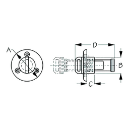 SeaDog 520060 Captive Garboard Drain & Plug, A: 2", B: 1-1/8", C:1-2", D: 2-5/8" #8 FH thumbnail-1