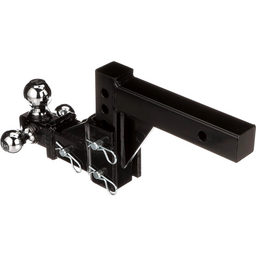 Seachoice Adjustable Trailer Hitch Drop, Tri Ball Mount Solid, 2 in. Shank, Black Finish thumbnail-7