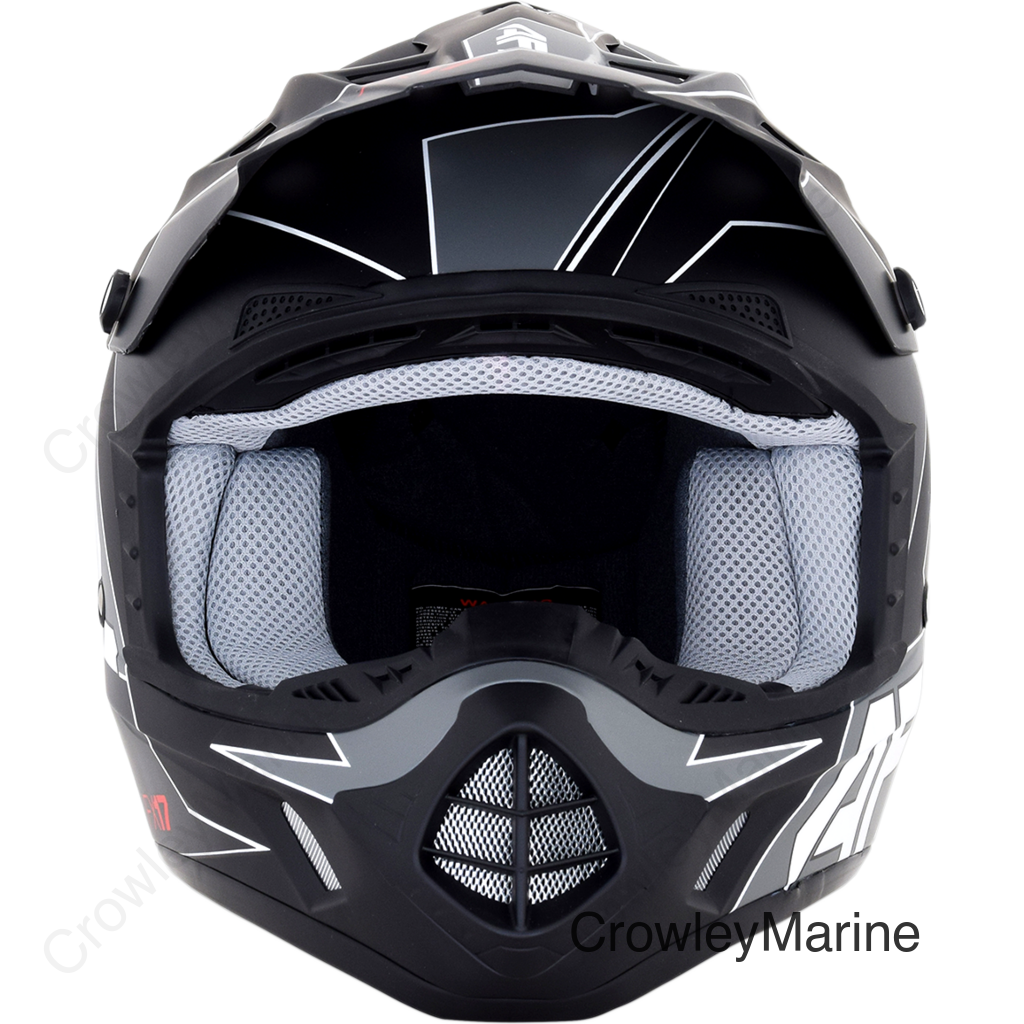 FX-17 Helmet - Aced - Matte Black/White - Large