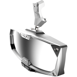 Mirror - Halo R - Rear View w/LED Cabin Light - Rectangle - Silver w/Silver Bezel - Defender thumbnail-5