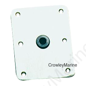 Springfield King-Pin 4" x 8" Stainless Steel Threaded Rectangular Base, Satin Finish