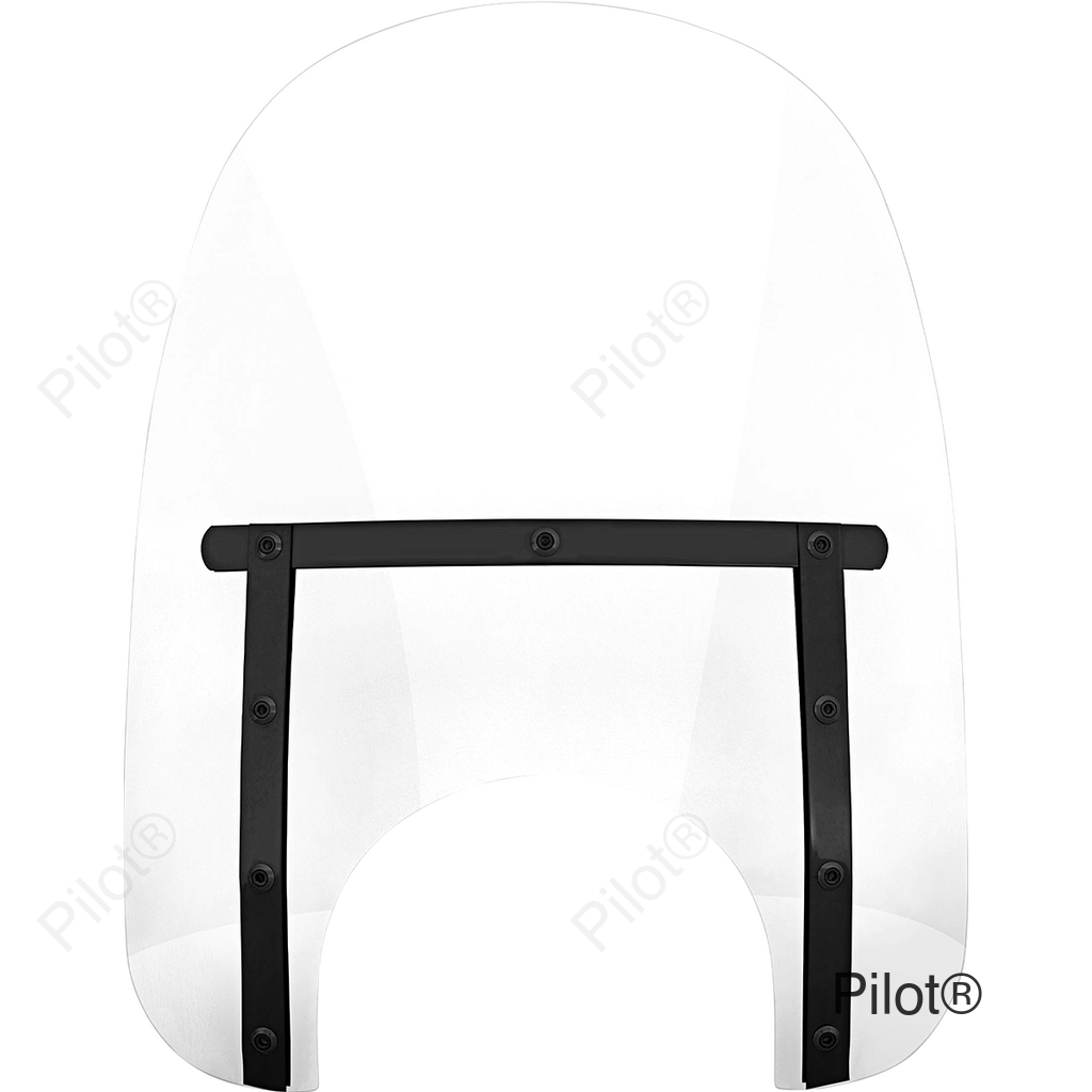 Memphis Slim Windshield - 17" - 9" Headlight Cutout - Clear