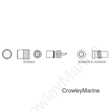 UHF ADAPTER FOR RG58/U (329905-1)