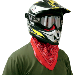 Bandana Dust Mask - Red thumbnail-5