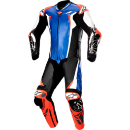 Racing Absolute v2 1-Piece Leather Suit - Black/Blue/White/Red - US 46 / EU 56 thumbnail-1