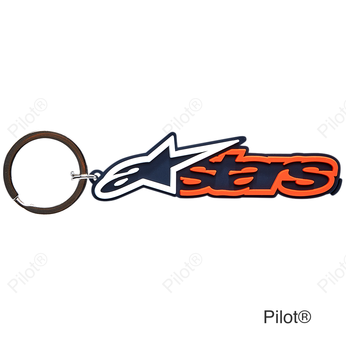 Key Fob - Blaze - Navy/Orange