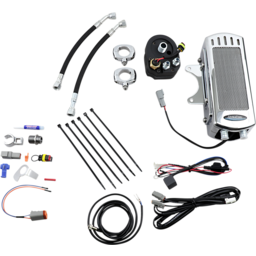 Side Mount Oil Cooler Kit - Chrome - Touring