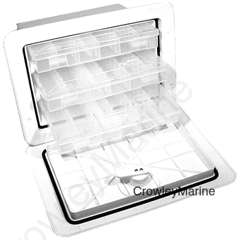 Tackle Center w/3 Trays, White