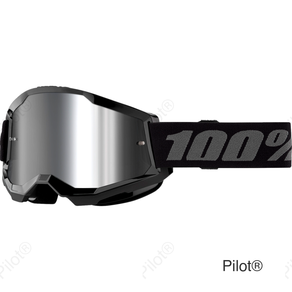 Strata 2 Goggle - Black - Silver Mirror