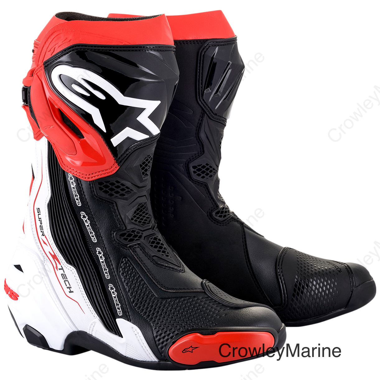 Supertech R Boots - Black/White/Red - US 8 / EU 42