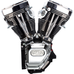 T143 Long Block Engine - Wrinkle Black and Chrome - Touring | Dyna