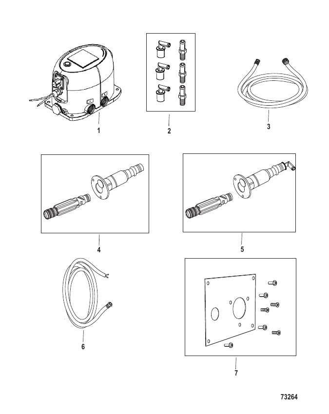 Serial Range Outboard 500 SeaPro (4-STROKE)(7.6L)(V12) - 3B060047 & Up - Accessories Flushing Kit
