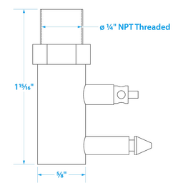 Seachoice Fuel Connector Tank for Evinrude/Johnson, Male, 1/4 in. NPT thumbnail-1
