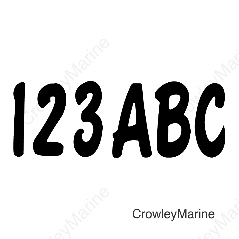 Hardline Series 200EC Registration Kit, Solid Color With Cursive Font (Includes 4 Sets of 3" A-Z, 0-9)