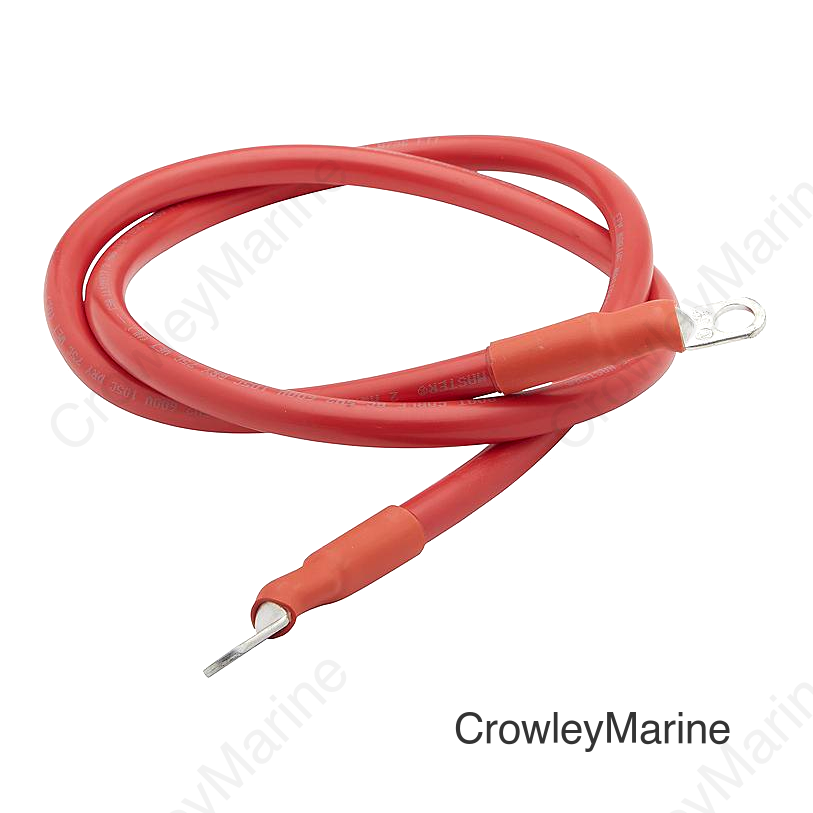 Seachoice 2 AWG Marine Grade Cable, Red, 4 Ft.