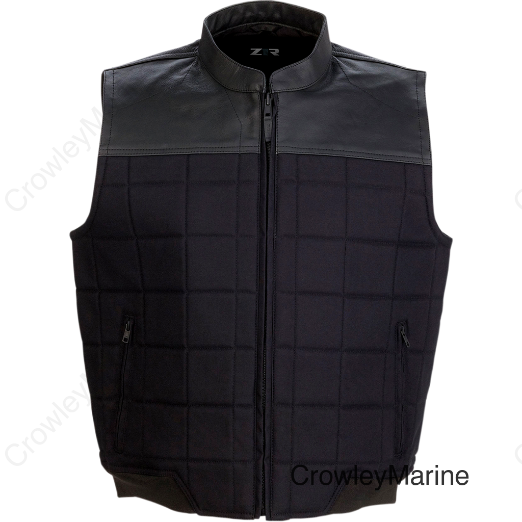VEST LTHR/TX NUFRAT BK 2X
