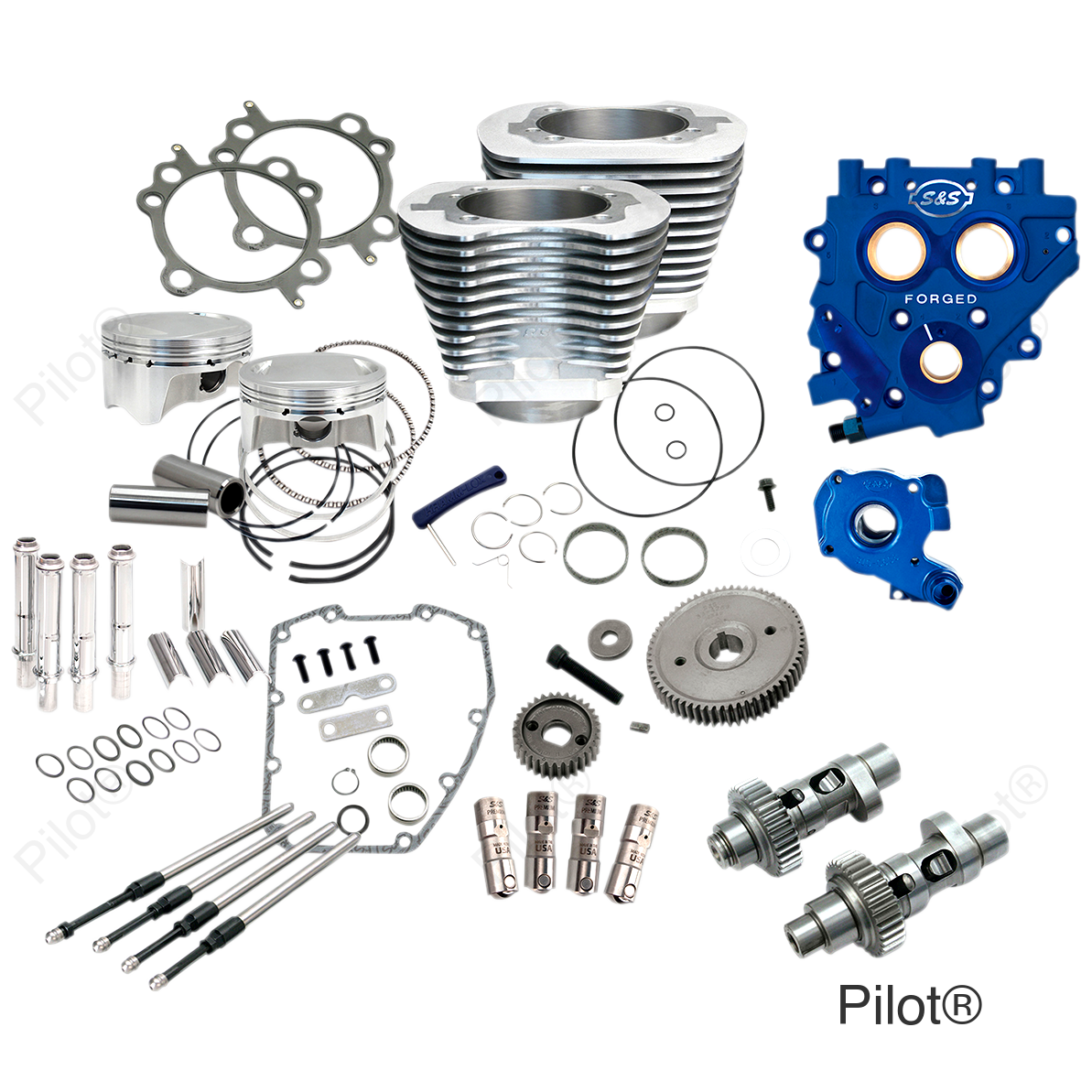 110" Power Package Performance Kit - Gear Drive - Silver