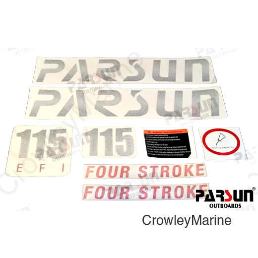FULL SET OF F115 STICKERS, TOP COWLING