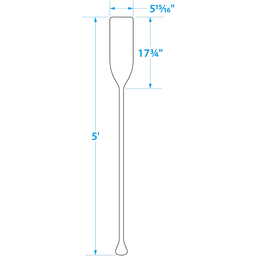 Seachoice 5 Ft. Wood Paddle, New Zealand Pine Construction, 17-3/4 In. X 5-7/8 In. Blade, Wide Top Hand Grip, Clear Finish thumbnail-3