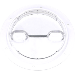 Seachoice Twist 'N' Lock Deck Plate, White w/ Clear Insert, Up to 6-1/2 In. Diameter thumbnail-2