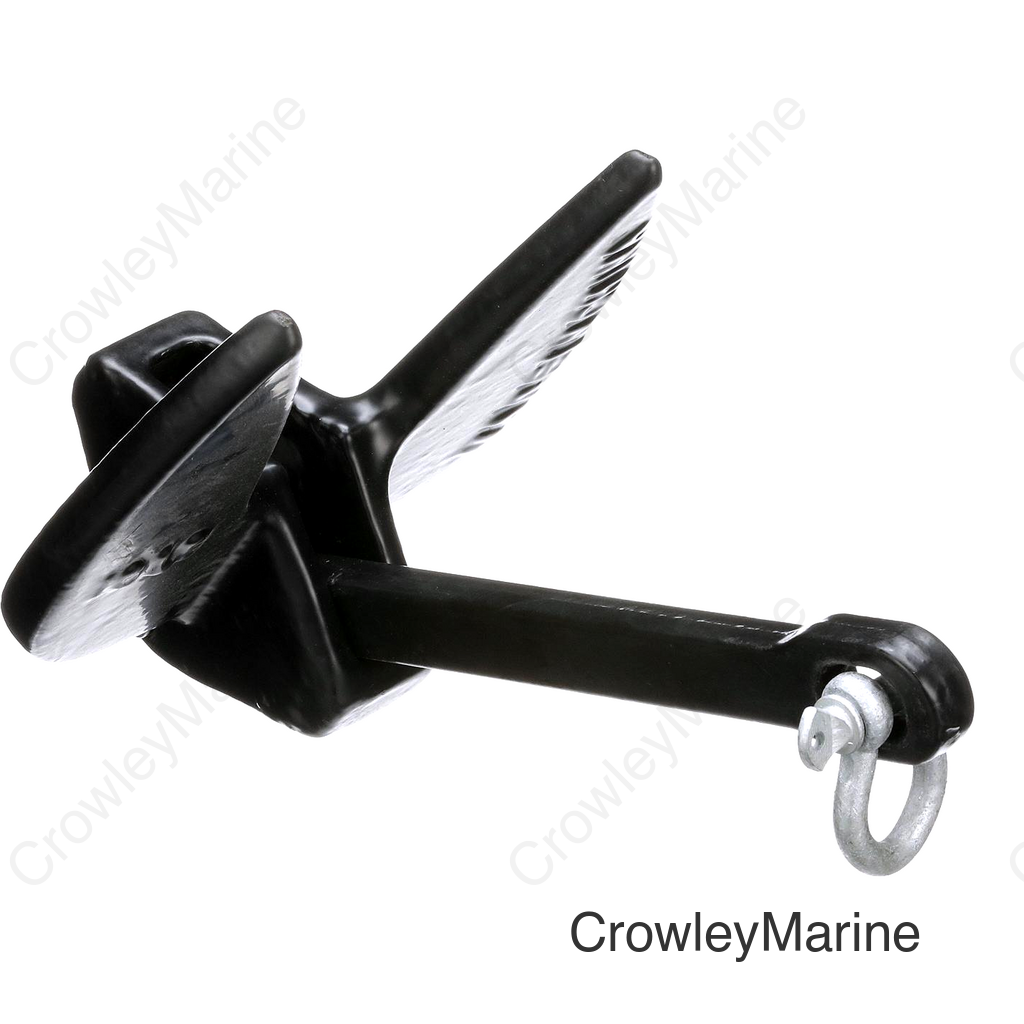 Seachoice Navy Anchor, Vinyl Coated Cast Iron, Black, 15 Lbs.