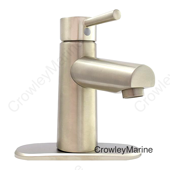 Valterra/Dometic PF232403 4" Premium Single Handle Vessel Lavatory Faucet, Brushed Nickel