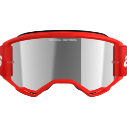 Vision 3 Goggle - Wordmark - Red - Silver Mirror thumbnail-0