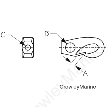 BLACK Nylon SHOCK CORD CLIP - 1/4 (652061)