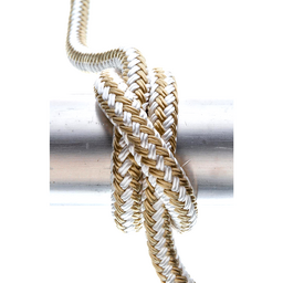 Seachoice Double-Braid Nylon Dock Line w/ Eye Splice, Pre-Shrunk, Heat Stabilized, 3/8 In. X 20 Ft., Gold White thumbnail-3
