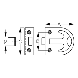 SeaDog 221920 Loaded Ring T-Handle Pull Latch | Investment Cast 316 Stainless Steel | #8 Fastener thumbnail-1
