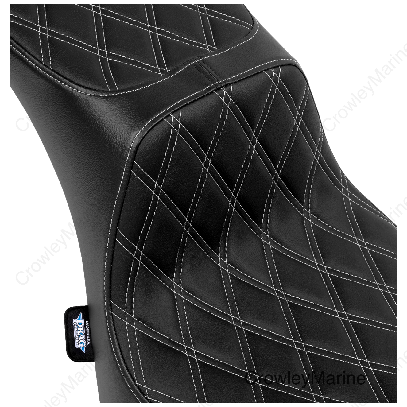 Seat Performance Predator III 2-up Silver DD Vinyl Softail