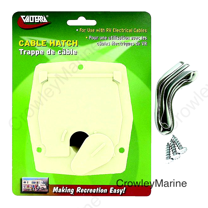 Valterra Cable Hatch, Small Square, Colonial White
