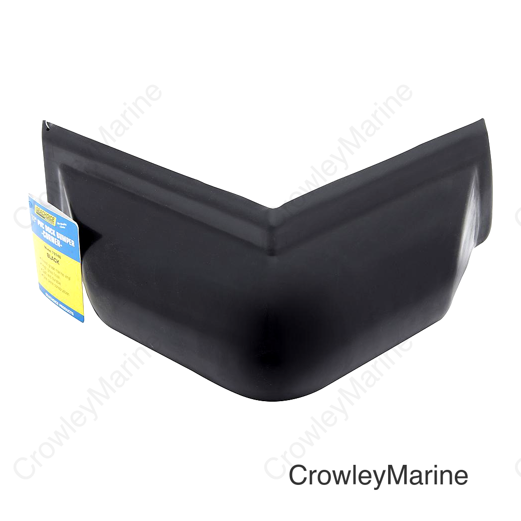 Seachoice 12 In. PVC Dock Bumper Corner, Black