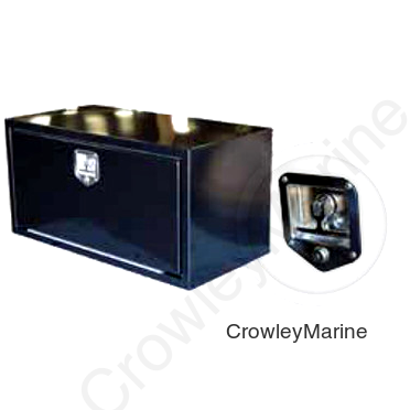 Toolbox, 18x18x24 Gloss Black, Flush Door, S/S T-Handle (351030)