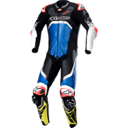 GP Tech v4 Leather Suit - Black/Blue/Yellow Fluorescent - US 40 / EU 50 thumbnail-1