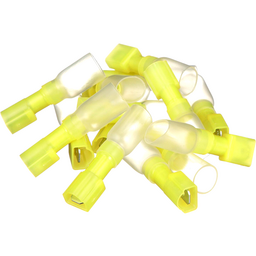 Seachoice Heat Shrink Insulated Disconnect, Marine Grade Heat-Shrinkable Male Disconnect Terminals, Yellow, Pack of 25, 12-10 Wire Range thumbnail-3