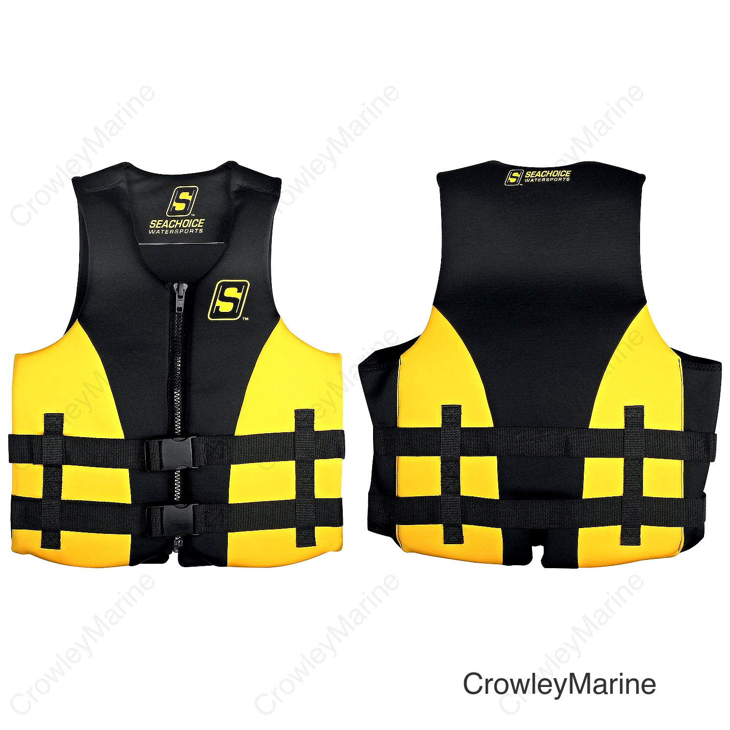 Seachoice Evoprene Multi-Sport Life Jacket - 3XL - Yellow/Black, Fits Chest 50-56 in, USCG Level 70