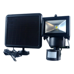 Single COB Solar Motion Activated Security Light with Integrated LED (2-Pack) (22262)