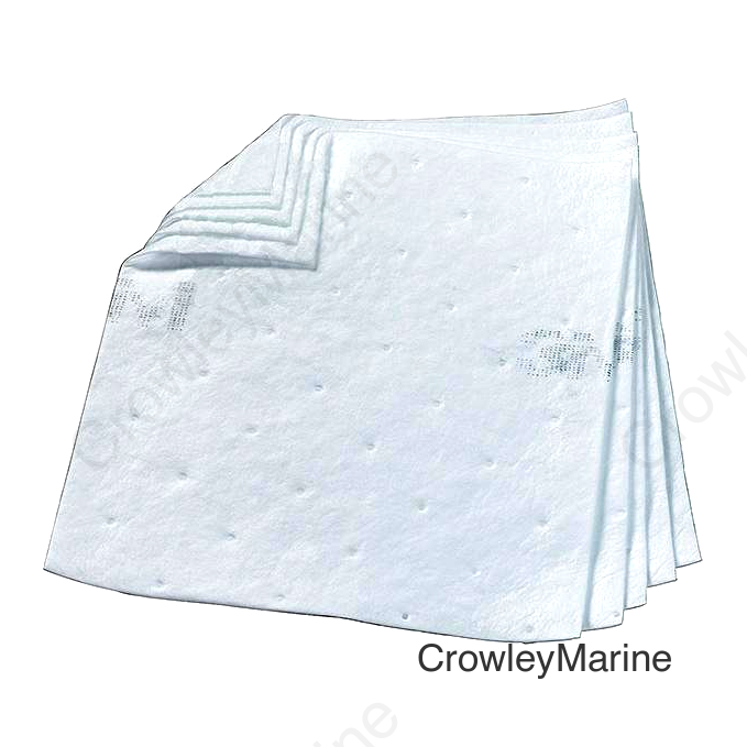 3M HP156 Oil Sorbent Pads, 100/Bag