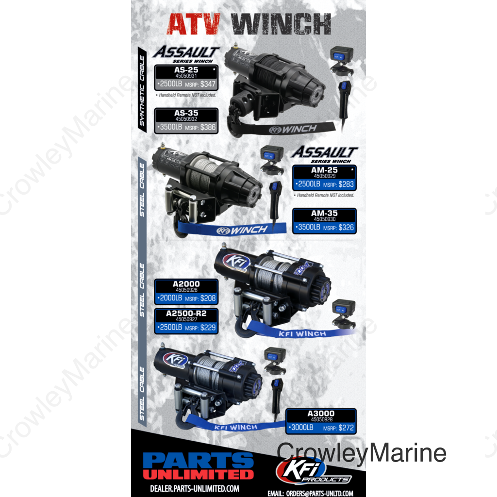 AM-35 Assault Winch - 3500 Lb - Steel Cable