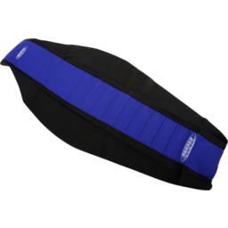 Pleated Seat Cover - Blue Top/Black Sides thumbnail-0