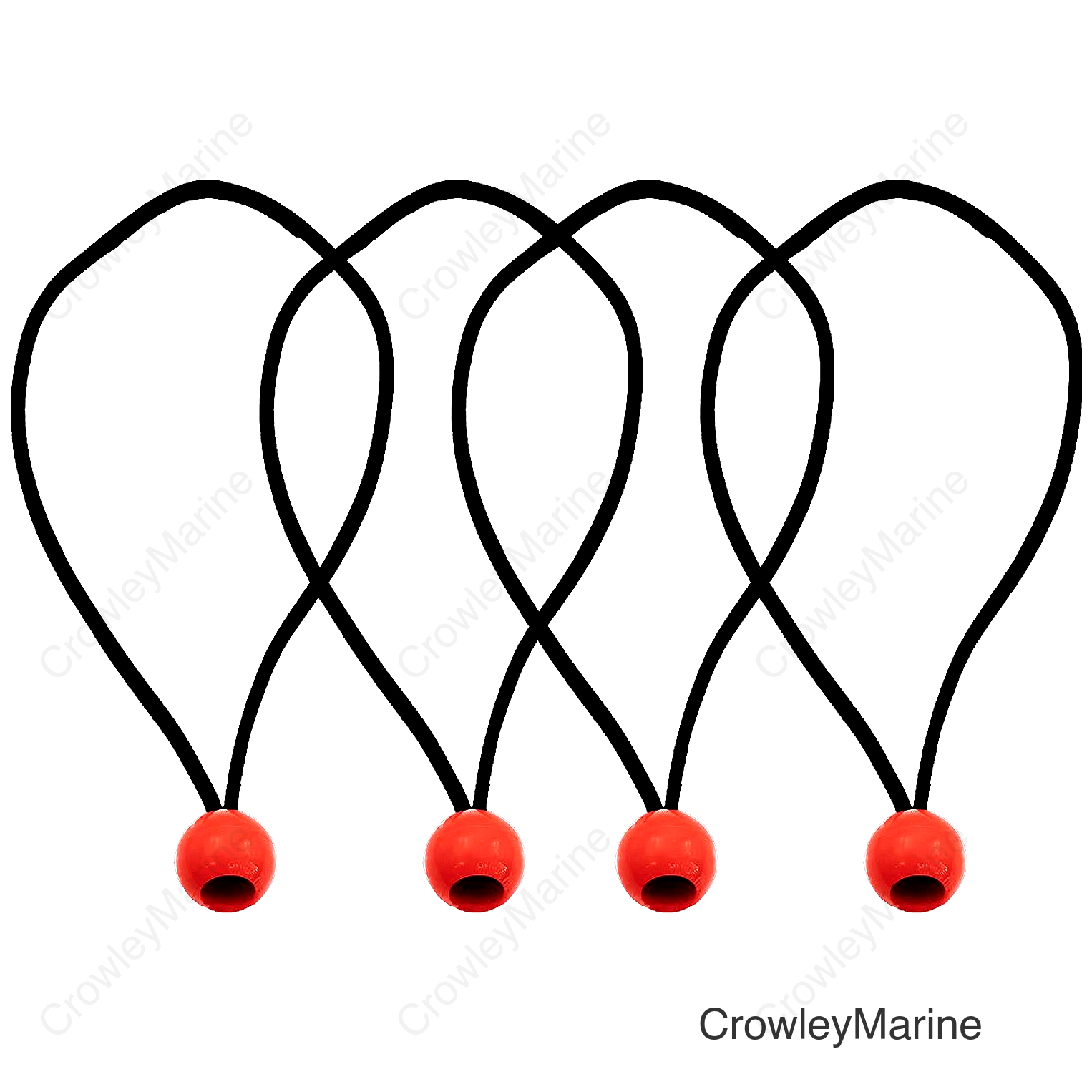 Seachoice 51113 Ball Stretch Cords, 4-Pack, 10"